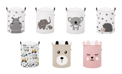 Kôš na hračky bavlnený uzatvárateľný 43 l Sipo