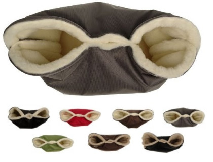 Merino rukávnik na kočík z ovčej/ťavej vlny na zips 30 x 50 cm