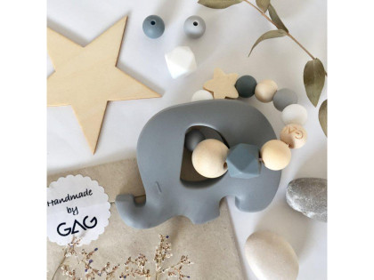 Hryzátko do rúčky silikónové Hryzátko slon