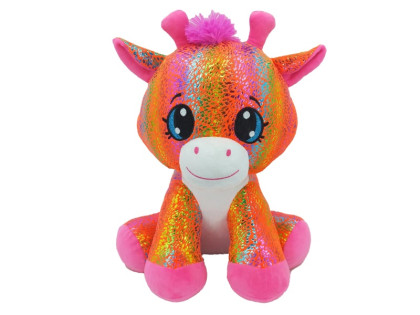 Star Sparkle žirafa plyšová oranžová sediaca 37 cm