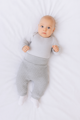 Zimné prešívané nohavice z dutého vlákna buggy šedej Baby Service