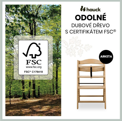 Drevená stolička Arketa dub masív Hauck
