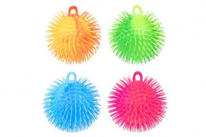 Loptička antistresová mačkací chlpatý silikón 15 cm