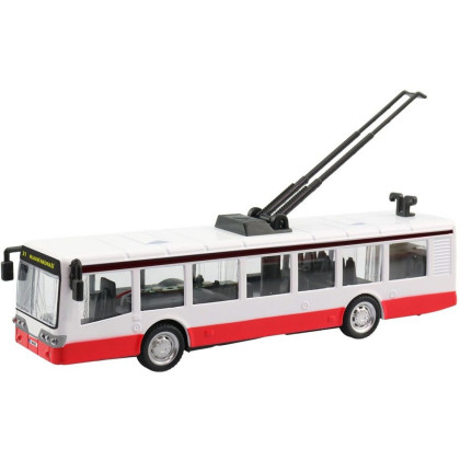 Kovový trolejbus na spätný chod 16 cm