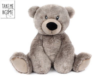 Medveď plyšový sivý 24 cm sediaci 0 m+Take Me Home