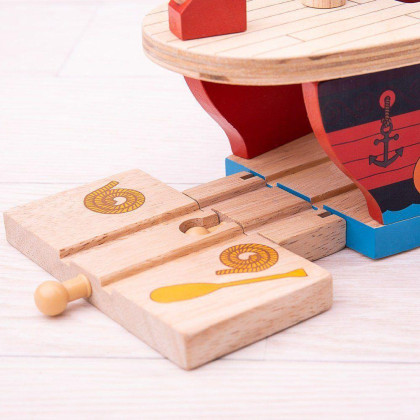 Pirátska galéra Bigjigs Rail
