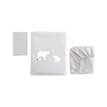 3-dielna bavlnená sada do kolísky 60x120 cm bonjourbébé