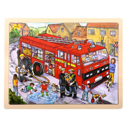 Drevené puzzle hasiči 24 dielikov Bigjigs Toys