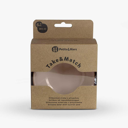 Miska silikónová s prísavkou Take&Match 6 m+ Petite & Mars