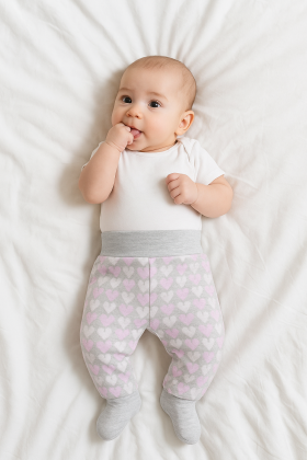 Zateplené polodupačky Srdiečka Baby Service