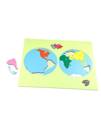 Puzzle - mapa sveta - bez rámčeka
