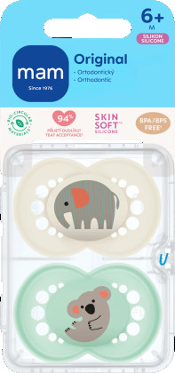 Cumlík Ortodonický Original 6 m+ Béžový/Tyrkysový MAM