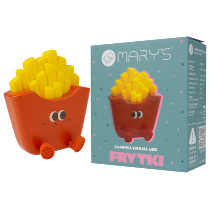 LED silikónová nočná lampička - hranolky Mary's