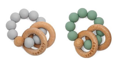 Detské silikónové hryzátko s guličkami New Baby