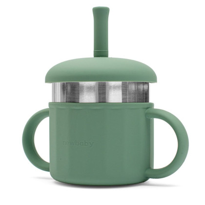 Detský silikónový hrnček 2 v 1 New Baby