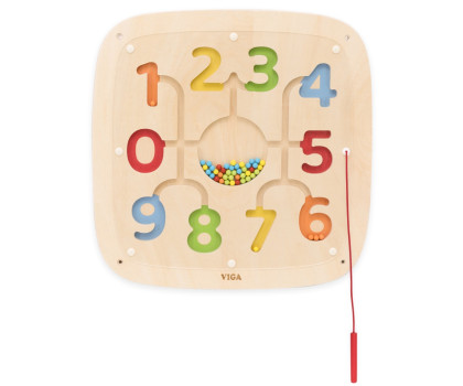 Drevený nástenný panel - počítanie a farby Viga