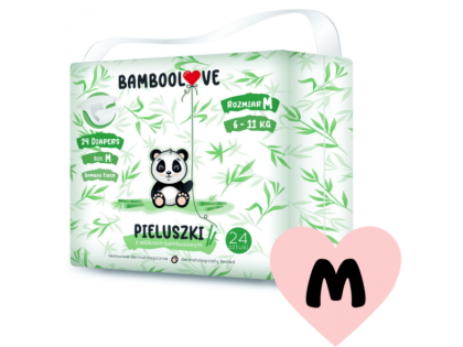 Plienky jednorazové bambus veľ. M 6-11 kg 24 ks