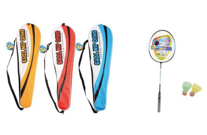 Rakety na bedminton 65 cm 2 loptičky set