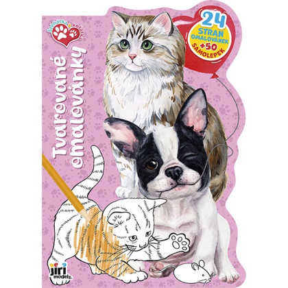 Tvarované omaľovánky Šteniatka a mačiatka