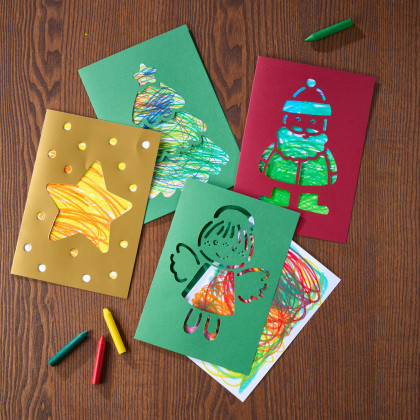 Kreatívna súprava Prvé čmárací kartičky Vianočná pošta Haba