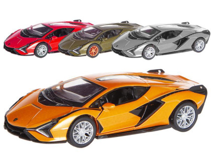 Auto Lamborghini Sian 12,5 cm 1:40 kov spätný chod