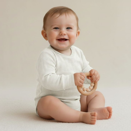 Rastúce body biela vzor obdĺžnik Babyservice