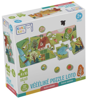 Vééliké Puzzle loto Ročné obdobie KukiKuk