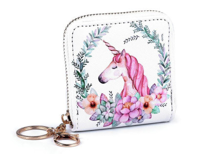 Peňaženka/kľúčenka jednorožec 9x9 cm
