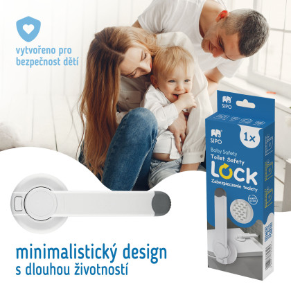Bezpečnostný zámok toaletného sedátka Sipo