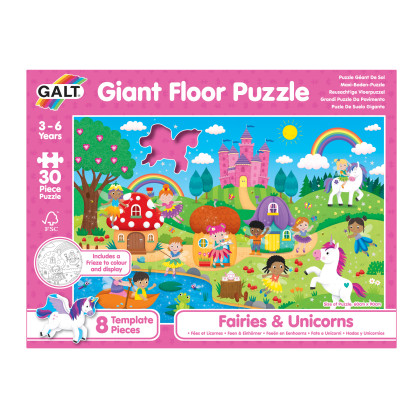 Veľké podlahové puzzle - Víly a jednorožce