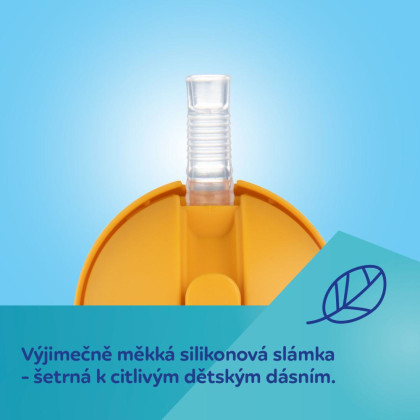 Hrnček nevylievací so slamkou a závažím BabiesBoo 270 ml Gepard Canpol babies
