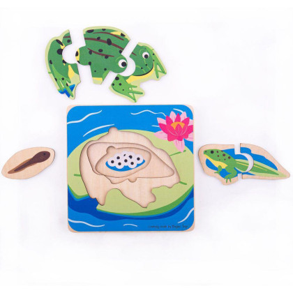 Vkladacie puzzle životné cykly žaby Bigjigs Toys
