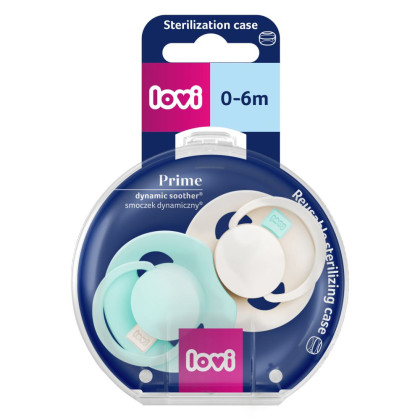 Cumlík silikónový dynamický Prime Tutti Frutti 0 - 6 m 2 ks Lovi Lagoon/Mint Cream