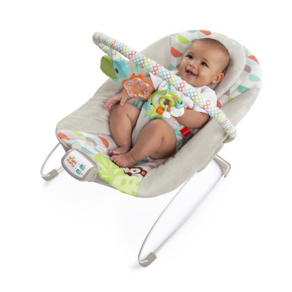 Lehátko vibrujúce s melódiou Happy Safari 0 m+, do 9 kg, 2019 Bright Starts
