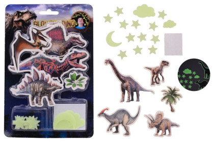 Svietiace dinosaury na stenu