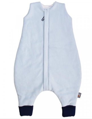 Spací vak s nožičkami modrý plyš