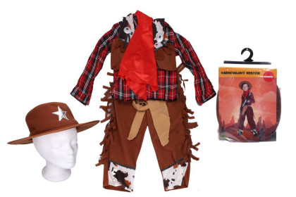 Set karneval - cowboy Veľ. M 110 – 120 cm