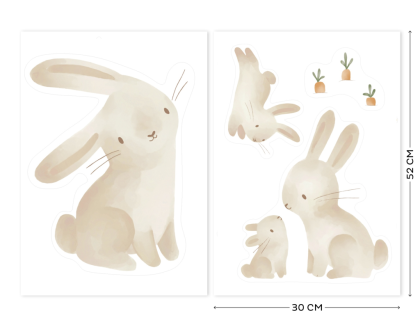 Samolepky na stenu Baby Bunny Little Dutch