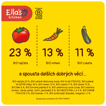 BIO Zeleninové lasagne so syrom 130 g Ella's Kitchen