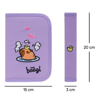 Set 3 Zippy Kapybara: aktovka, peračník, sáčok Baagl