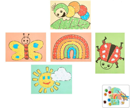 Kreatívna sada Prvé lepenie Jarné obrázky Haba Craft Kit