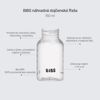 Náhradná plastová fľaša 150 ml Bibs