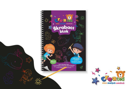 Škrabací/Vyškrabávací notes farebný CREATED 10 listov 14x20 cm