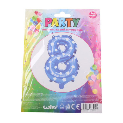 Balónik nafukovací modrý - číslo