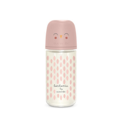 Sklenená fľaša Bonhomia 240 ml fyziologická SX PRO 3 m+ MF Suavinex