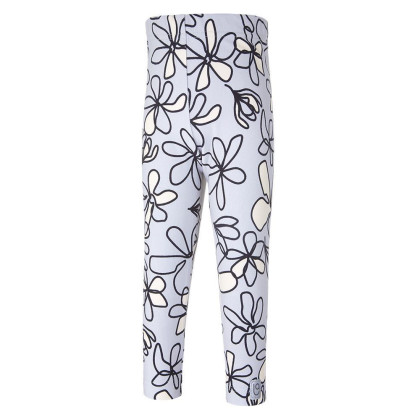 Legíny tenké Outlast - sv.šedá kvety