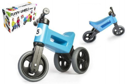 Odrážadlo FUNNY WHEELS Rider Šport modré 2v1, výška sedla 28/30 cm