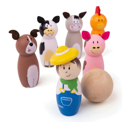 Drevené kolky farma Bigjigs Toys