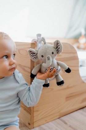 Naťahovací hrací strojček plyš 30 cm záves na postieľku/kočík Babyted