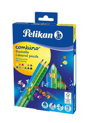 Pelikan - Pastelky Combino 12ks so zvieratkami